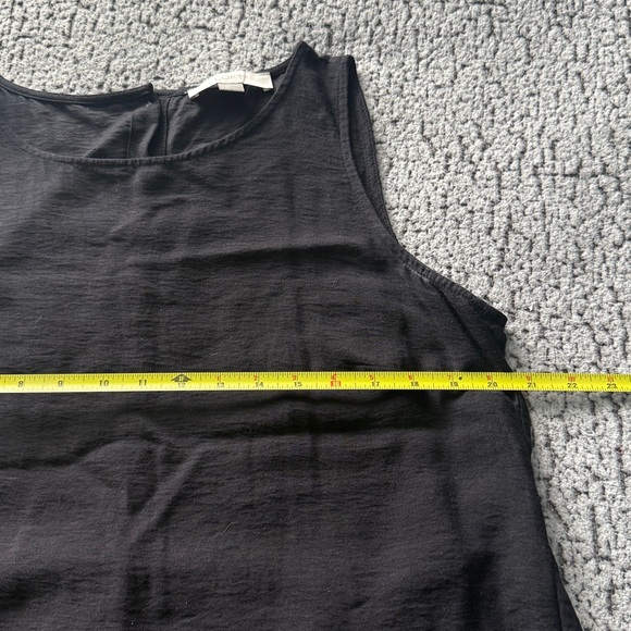 Ann Taylor Loft Black Tank with Button Down and Ruffle Hem Back - Picture 5 of 8